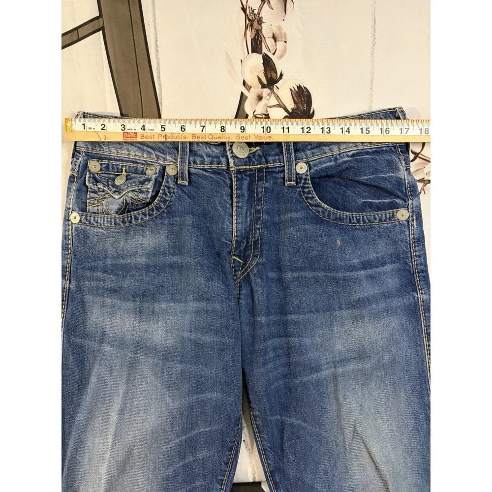 Vintage True Religion Skinny Jeans Womens 30 Dark Wash Flap Pocket Y2K